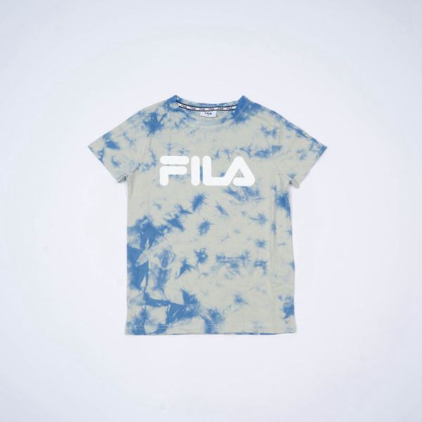 Camisetas Fila Menina Azuis/Azul Marinho/Cinzentas - Fila Mono Deckle Tie Dye Portugal Online,BGYU-3